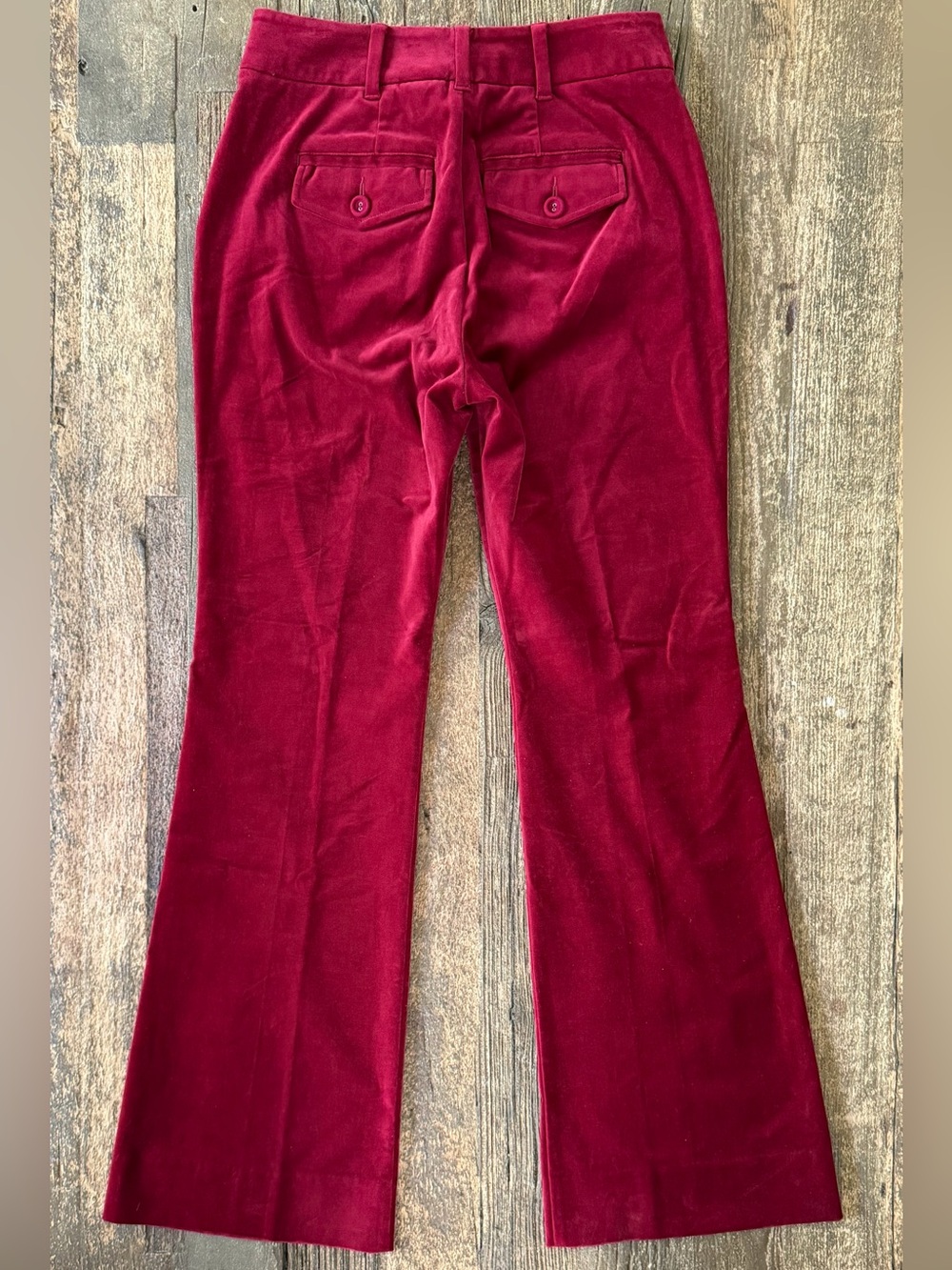 CAbi Ford Red Velvet Suit Set XS 2 Jacket Trouser Holiday Party - Picture 9 of 15